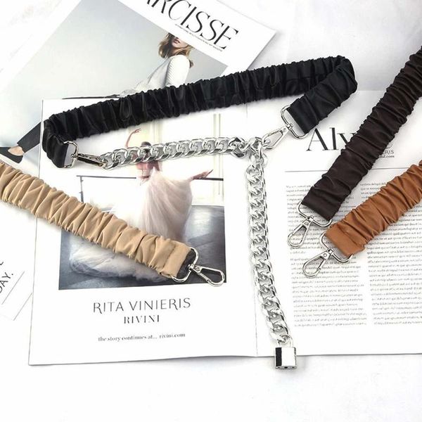 belts elastic metal chain splicing belt ladies dress cummerbunds stretch corset for women coat ceinture lock, Black;brown
belts elastic metal chain splicing belt ladies dress cummerbunds stretch corset for women coat ceinture lock, Black;brown