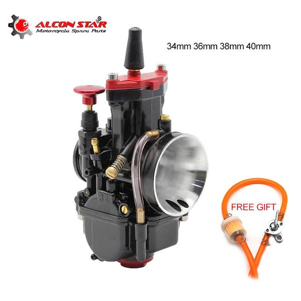 alconstar- universal 34 36 38 40mm pwk black carburador motorcycle carburetor for mikuni dellorto koso with power jet and gift fuel system
alconstar- universal 34 36 38 40mm pwk black carburador motorcycle carburetor for mikuni dellorto koso with power jet and gift fuel system