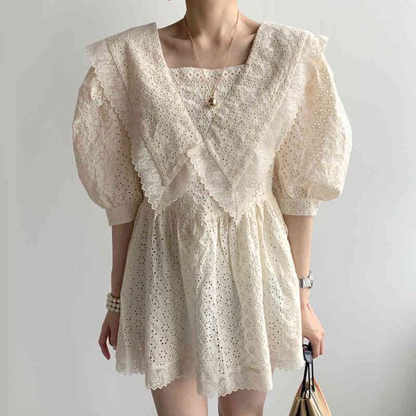 fashion elegant party weet navy collar lace hook design loose puff sleeve mini dress summer women beach 16w945 210510, Black;gray
fashion elegant party weet navy collar lace hook design loose puff sleeve mini dress summer women beach 16w945 210510, Black;gray