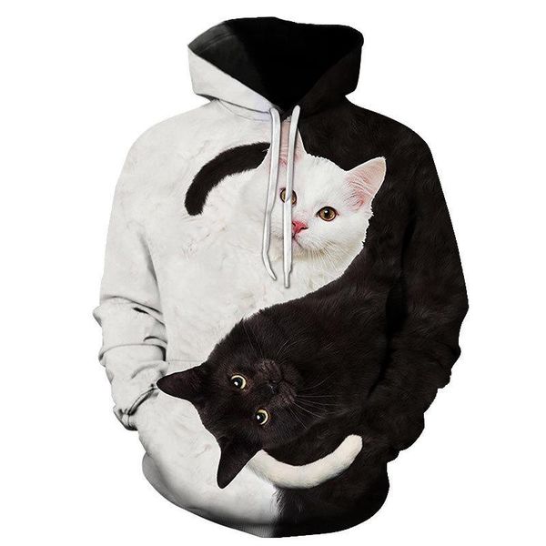 women's hoodies & sweatshirts charm 3d cat print casual harajuku hoodie spring and autumn sweater crew neck pullover clothes china mode, Black
women's hoodies & sweatshirts charm 3d cat print casual harajuku hoodie spring and autumn sweater crew neck pullover clothes china mode, Black