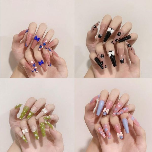 false nails 24pcs/box long ballerina with bowknot design fashion french manicure patches press on full cover nail tips, Red;gold
false nails 24pcs/box long ballerina with bowknot design fashion french manicure patches press on full cover nail tips, Red;gold
