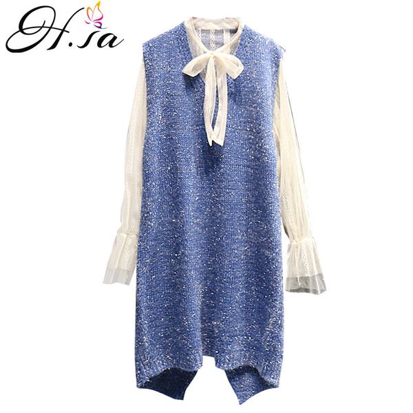 h.sa spring women long pullover and dress two piece sweater jumpers bow tie lace sweaterslim black sequined vestidos 210417, White;black
h.sa spring women long pullover and dress two piece sweater jumpers bow tie lace sweaterslim black sequined vestidos 210417, White;black