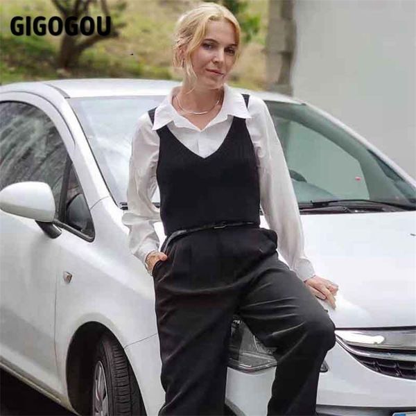 gigogou women short knitted halter vest female v neck racer solid sleeveless women rib knit summer off shoulder slim fitted 211008, Black;white
gigogou women short knitted halter vest female v neck racer solid sleeveless women rib knit summer off shoulder slim fitted 211008, Black;white