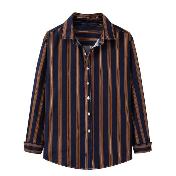 men's casual shirts feitong clothing striped for men autumn winter loose male business social blusas vintage clothes, White;black
men's casual shirts feitong clothing striped for men autumn winter loose male business social blusas vintage clothes, White;black