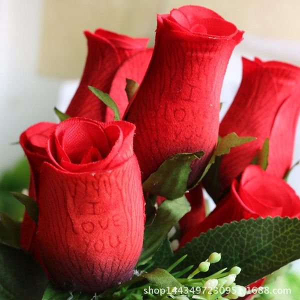 decorative flowers & wreaths 7 heads silk artificial rose bouquet wedding home decoration i love you valentine's day gift 41cm
decorative flowers & wreaths 7 heads silk artificial rose bouquet wedding home decoration i love you valentine's day gift 41cm