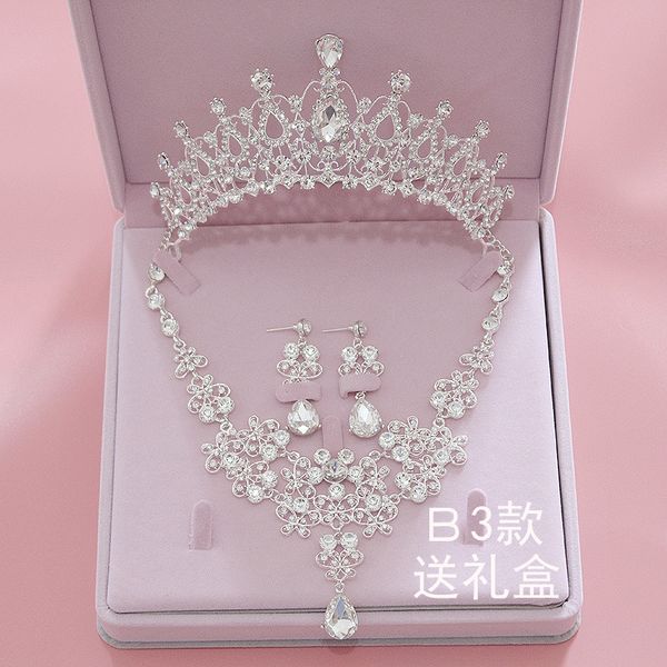 taobao new fashion bride necklace headdress three piece set of crown wedding accessories, Silver
taobao new fashion bride necklace headdress three piece set of crown wedding accessories, Silver