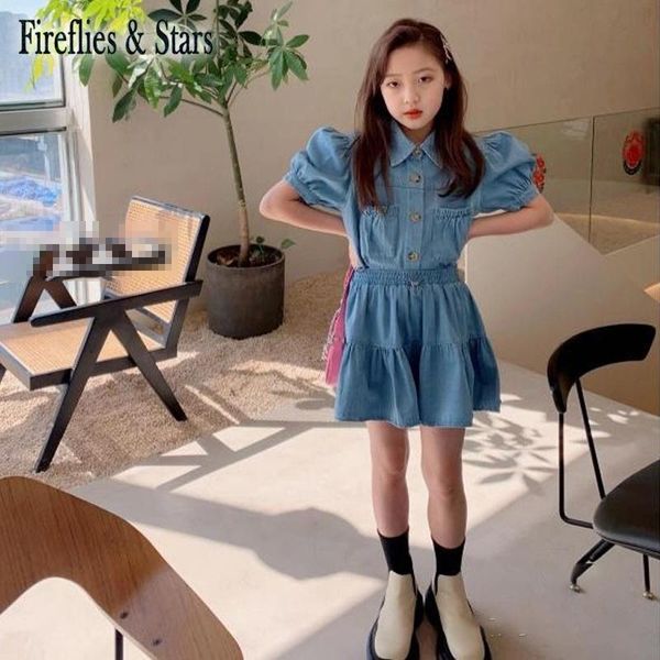 summer girls 2 pcs set baby jacket + skirt kids denim suit children clothes fashion puff sleeve soft pleated 4 to 14 yrs clothing sets, White
summer girls 2 pcs set baby jacket + skirt kids denim suit children clothes fashion puff sleeve soft pleated 4 to 14 yrs clothing sets, White