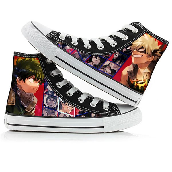 new hero college high-canvas shoes anime peripheral college style men and women couple graffiti casual shoes, Black
new hero college high-canvas shoes anime peripheral college style men and women couple graffiti casual shoes, Black
