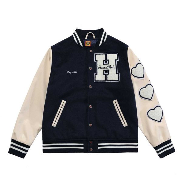 human made x girls don't cry co branded limited edition love leather sleeve baseball et, Black;brown
human made x girls don't cry co branded limited edition love leather sleeve baseball et, Black;brown