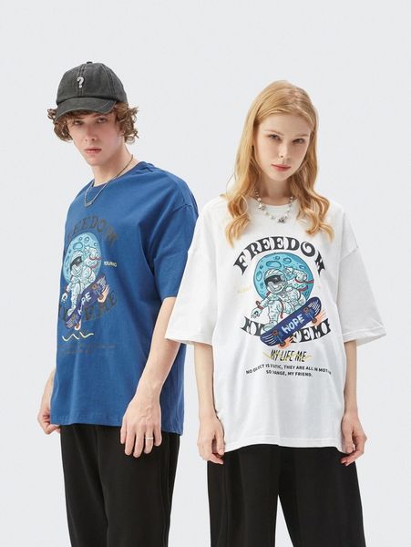 1pc astronaut print tee 70v4#, White;black
1pc astronaut print tee 70v4#, White;black