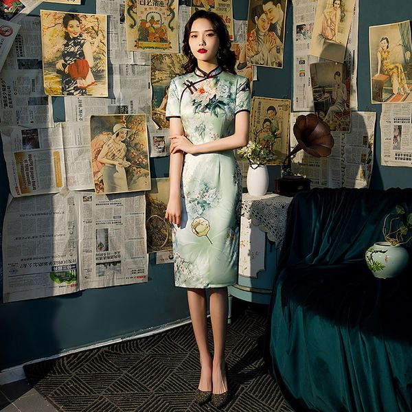 chinese printed rayon satin traditional wedding qipao woman elegant split dress female floral bodycon cheongsam, Red
chinese printed rayon satin traditional wedding qipao woman elegant split dress female floral bodycon cheongsam, Red