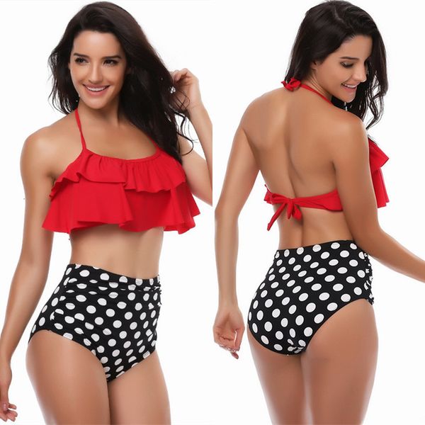 women's swimwear women swimsuits high waist bikini sets ruffles 2 pieces summer beachwear swim surfing clothes bikinis x5lv, White;black
women's swimwear women swimsuits high waist bikini sets ruffles 2 pieces summer beachwear swim surfing clothes bikinis x5lv, White;black