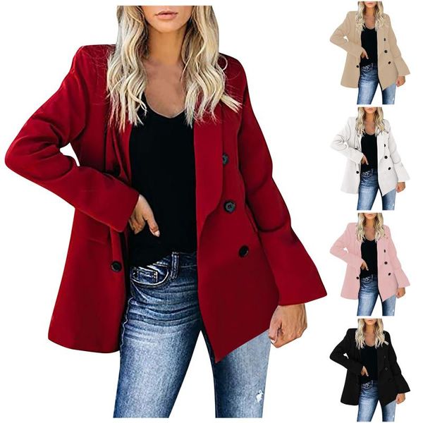 women's suits & blazers fashion button jacket womens for women elegant stylish leather blazer clothing 2021, White;black
women's suits & blazers fashion button jacket womens for women elegant stylish leather blazer clothing 2021, White;black