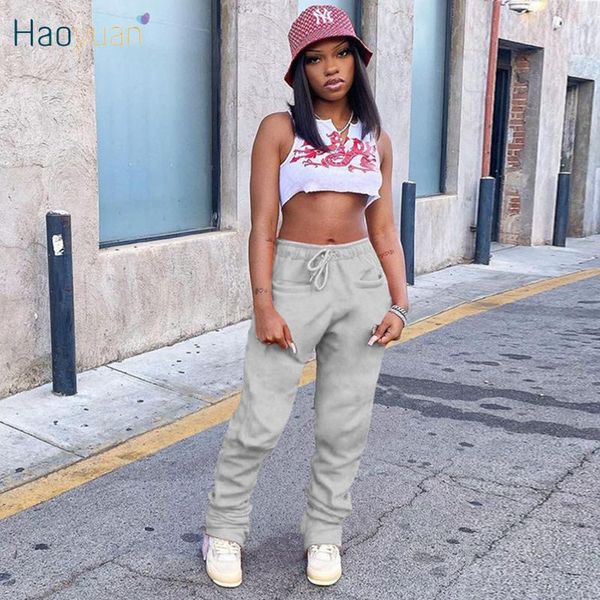stacked sweatpants fall winter clothing streetwear women high waist joggers hem zip pocket plus cashmere warm pants women's & capris, Black;white
stacked sweatpants fall winter clothing streetwear women high waist joggers hem zip pocket plus cashmere warm pants women's & capris, Black;white