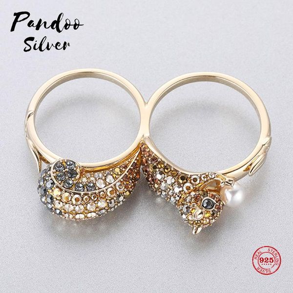 cluster rings pandoo fashion charm pure 925 silver original 1:1 copy, fantasy secret cute squirrel ring female luxury jewelry gifts, Golden;silver
cluster rings pandoo fashion charm pure 925 silver original 1:1 copy, fantasy secret cute squirrel ring female luxury jewelry gifts, Golden;silver