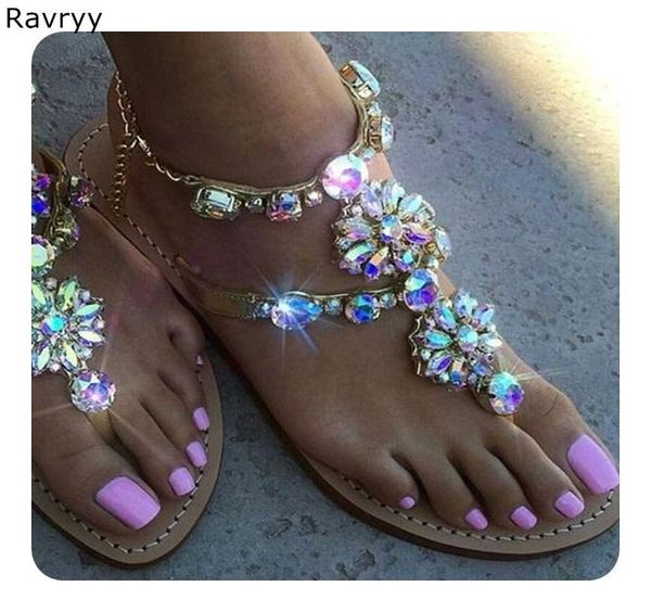 crystal shoes summer flipflop woman sandals bling rhinestone chains decor flats female party dress size 42 43, Black
crystal shoes summer flipflop woman sandals bling rhinestone chains decor flats female party dress size 42 43, Black