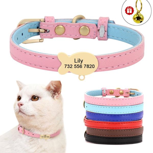 cat collars & leads cute personalized id collar engraved kitten puppy name necklace for small medium cats with bell fish tag nameplate
cat collars & leads cute personalized id collar engraved kitten puppy name necklace for small medium cats with bell fish tag nameplate