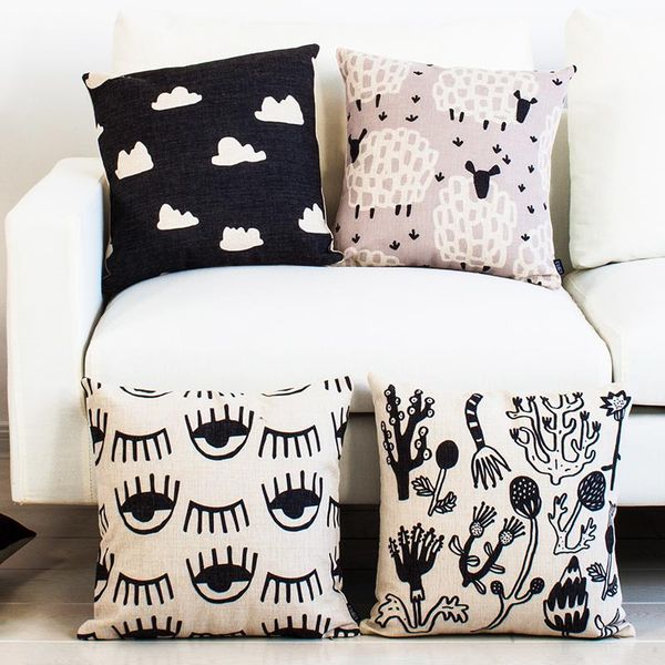 black white geometric linen pillow cover sheep cat floral cushion home decorative pillowcase sofa cushion/decorative
black white geometric linen pillow cover sheep cat floral cushion home decorative pillowcase sofa cushion/decorative