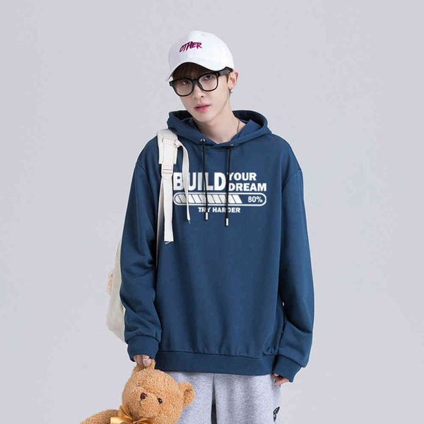 pinchuang dream white cotton wool hooded sweater male student large long sleeve jacket, Black
pinchuang dream white cotton wool hooded sweater male student large long sleeve jacket, Black