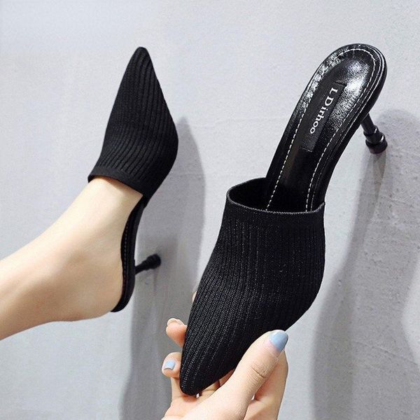dress shoes 2021 women knit pointed high heels fashion pumps stilettos mules loafer casual feminine sandalias, Black
dress shoes 2021 women knit pointed high heels fashion pumps stilettos mules loafer casual feminine sandalias, Black