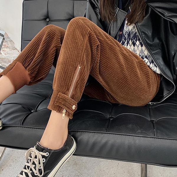 winter corduroy thick warm womens pants plus size fashion zipper elastic high waist pencil pant causal loose baggy trousers, Black;white
winter corduroy thick warm womens pants plus size fashion zipper elastic high waist pencil pant causal loose baggy trousers, Black;white