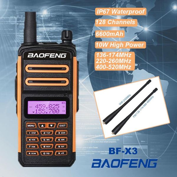 baofeng walkie talkie ip67 waterproof bf-x3 plus 10w long distance tri-band ham cb radio hf transceiver
baofeng walkie talkie ip67 waterproof bf-x3 plus 10w long distance tri-band ham cb radio hf transceiver