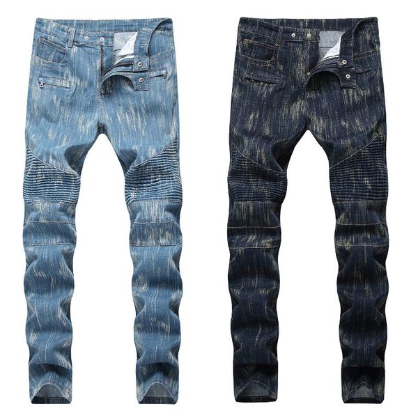 men's jeans mens biker&motor retro blue slimming distressed denim pants elastic casual men
men's jeans mens biker&motor retro blue slimming distressed denim pants elastic casual men