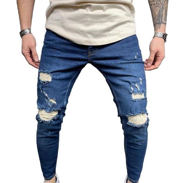 men's pants men ripped jeans stretch slim fit denim long fashion casual trousers, Black
men's pants men ripped jeans stretch slim fit denim long fashion casual trousers, Black