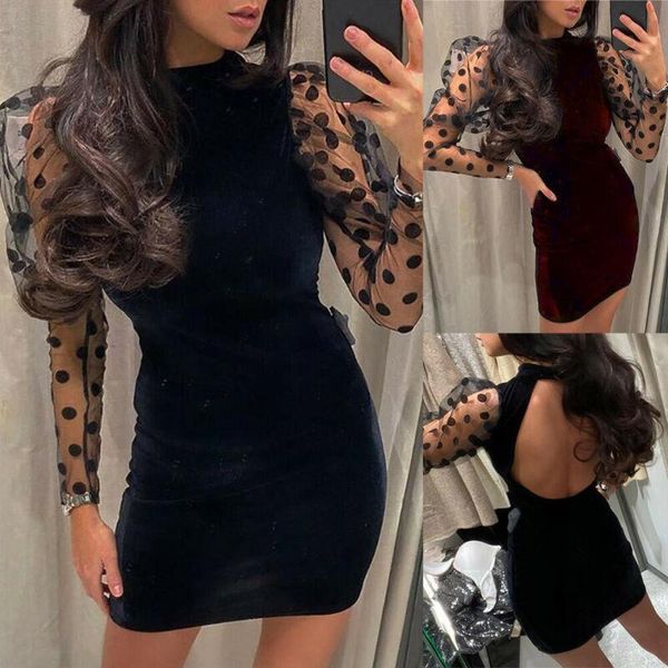 women bandage bodycon dot puff long sleeve lace evening party club short mini dress casual dresses, Black;gray
women bandage bodycon dot puff long sleeve lace evening party club short mini dress casual dresses, Black;gray