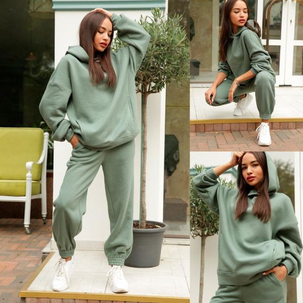 women's two piece pants autumn winter women hooded tracksuit sports 2 pcs set sweatshirts pullover hoodies suit female home sweatpants, White
women's two piece pants autumn winter women hooded tracksuit sports 2 pcs set sweatshirts pullover hoodies suit female home sweatpants, White