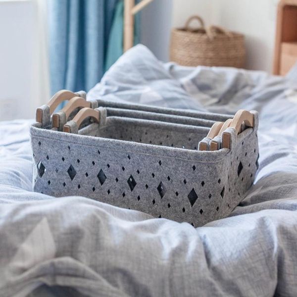 storage drawers 11xc hollow felt basket bins sundries clothes laundry toys organizer decor