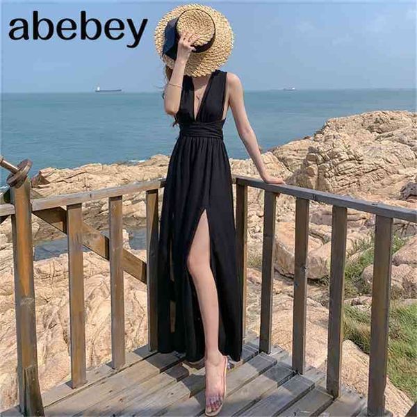fashion beach style chiffon dress spring backless bandage women sleeveless summer long black 210715, Black;gray
fashion beach style chiffon dress spring backless bandage women sleeveless summer long black 210715, Black;gray