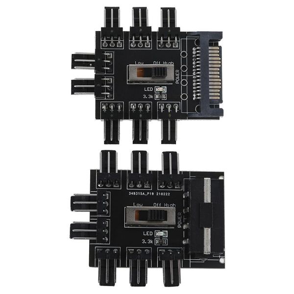 hubs pc sata 1 to 8 cooler cooling fan hub 3pin 12v splitter power socket 2 level speed controller for computer laptop
hubs pc sata 1 to 8 cooler cooling fan hub 3pin 12v splitter power socket 2 level speed controller for computer laptop