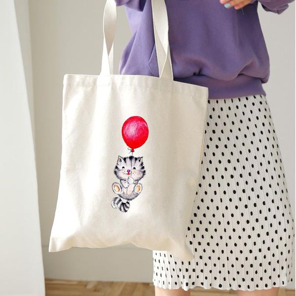 shopping bags cartoon tote bag canvas school books trip women shoulder eco folding funny kitten print sweet cute
shopping bags cartoon tote bag canvas school books trip women shoulder eco folding funny kitten print sweet cute