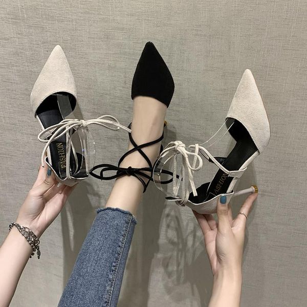 casual heels slimming shoes pointed pumps sandals ladies 2021 lace-up sweet shallow mouth comfortable all-match toe fine dress, Black
casual heels slimming shoes pointed pumps sandals ladies 2021 lace-up sweet shallow mouth comfortable all-match toe fine dress, Black