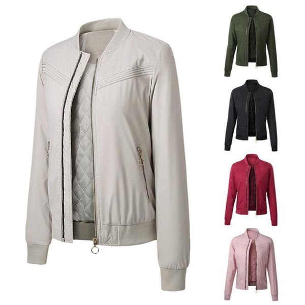 women's jackets nice autumn jacket baseball coat women casual solid color femme veste s-xl kpop outwear drop, Black;brown
women's jackets nice autumn jacket baseball coat women casual solid color femme veste s-xl kpop outwear drop, Black;brown