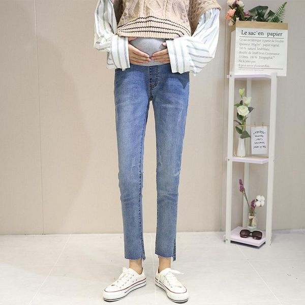 905# 9/10 length spring summer thin stretch denim maternity skinny jeans belly pencil pants for pregnant women casual pregnancy bottoms, White
905# 9/10 length spring summer thin stretch denim maternity skinny jeans belly pencil pants for pregnant women casual pregnancy bottoms, White