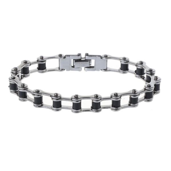 link, chain classic stainless steel biker motorcycle men bracelet jewelry for and women, Black
link, chain classic stainless steel biker motorcycle men bracelet jewelry for and women, Black