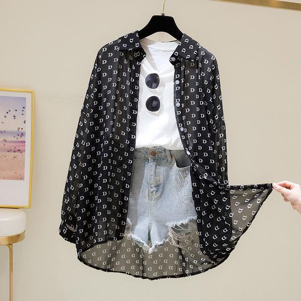 women's blouses & shirts letter printing loose chiffon sunscreen long-sleeved jacket blouse thin section breathable mid-length white su
women's blouses & shirts letter printing loose chiffon sunscreen long-sleeved jacket blouse thin section breathable mid-length white su