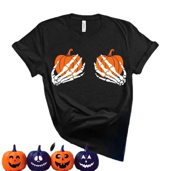 women's t-shirt 2021 halloween jacket pumpkin skeleton hand printed goth graphic tee shirts for women y2k vintage, White
women's t-shirt 2021 halloween jacket pumpkin skeleton hand printed goth graphic tee shirts for women y2k vintage, White