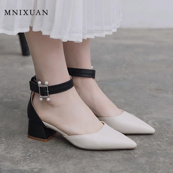 elegant shoes woman sandals medium heel 2021 summer pointed toe pearls ankle buckle chunky heels ladies party size 43, Black
elegant shoes woman sandals medium heel 2021 summer pointed toe pearls ankle buckle chunky heels ladies party size 43, Black