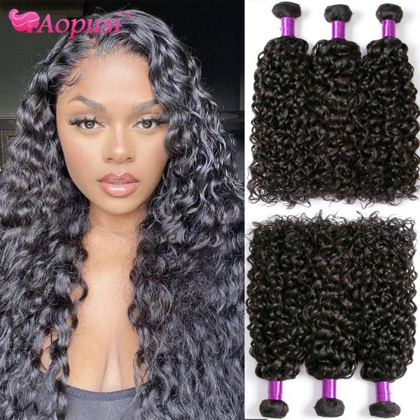 human hair bulks aopusi bundles water wave curly peruvian weave 100% remy extensions 1/3/4 pcs, Black
human hair bulks aopusi bundles water wave curly peruvian weave 100% remy extensions 1/3/4 pcs, Black