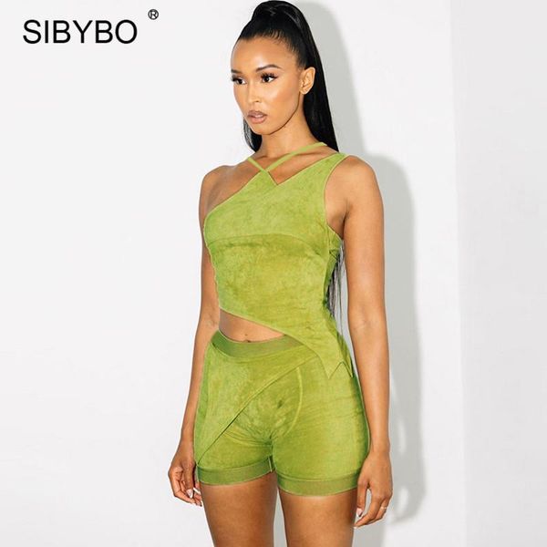 women's tracksuits sibybo irregular two piece set women shorts outfits summer halter backless crop and high waist suits streetwear, Gray
women's tracksuits sibybo irregular two piece set women shorts outfits summer halter backless crop and high waist suits streetwear, Gray