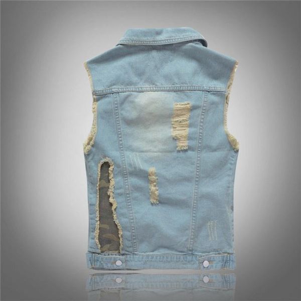 men's vests korean slim plus size 4xl 5xl men denim sleeveless frayed patchwork hole quality jean jackets waistcoat fashion streetwear, Black;white
men's vests korean slim plus size 4xl 5xl men denim sleeveless frayed patchwork hole quality jean jackets waistcoat fashion streetwear, Black;white