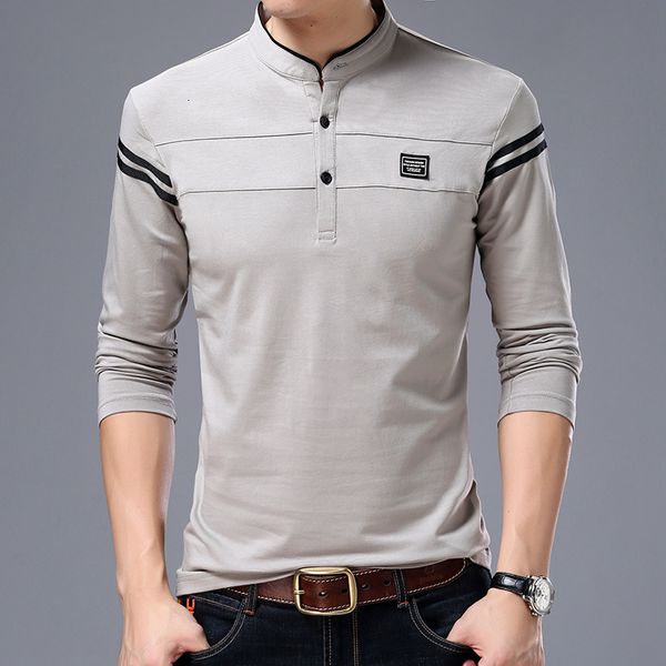 long sleeved men's autumn stand collar korean slim fit men's t-shirt bottom shirt, Black
long sleeved men's autumn stand collar korean slim fit men's t-shirt bottom shirt, Black