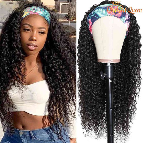headband maxine wet and wavy scarf for women 150% water wave human hair wig, Black;brown
headband maxine wet and wavy scarf for women 150% water wave human hair wig, Black;brown