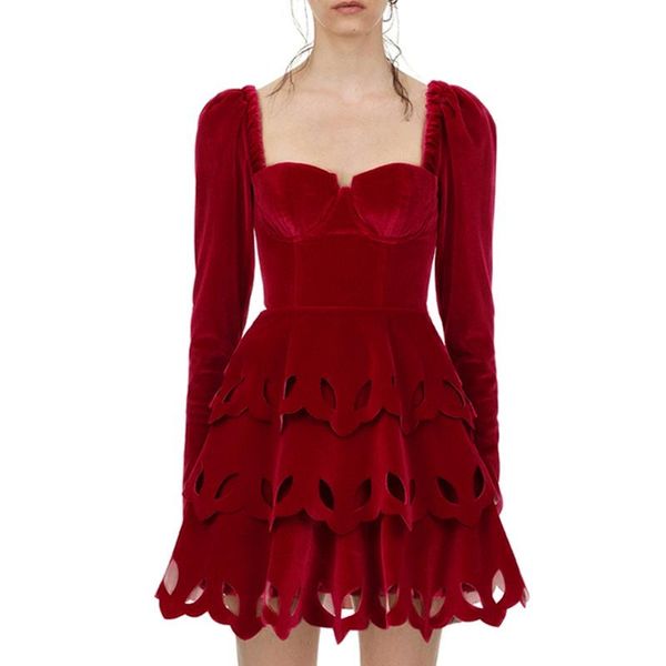 casual dresses jsxdhk self-portrait winter cake dress runway women red velvet layers ruffles backless hollow out strapless, Black;gray
casual dresses jsxdhk self-portrait winter cake dress runway women red velvet layers ruffles backless hollow out strapless, Black;gray