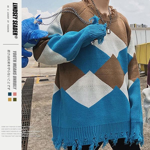 Women's Sweaters Women Mens Pullover Knit Fall Coat Sweater Asymmetrical Hem Rhombic Rhombus Cotton Warm Winter Inside Outwear 9QX2, White;black
Women's Sweaters Women Mens Pullover Knit Fall Coat Sweater Asymmetrical Hem Rhombic Rhombus Cotton Warm Winter Inside Outwear 9QX2, White;black