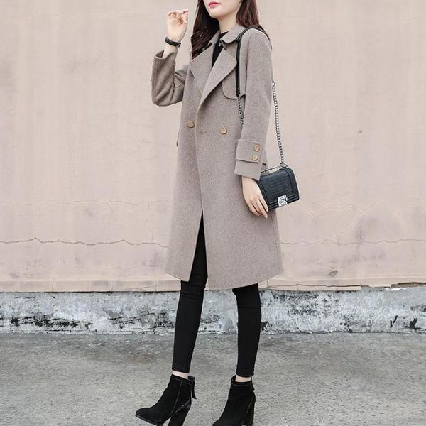 england style woolen women jacket double breasted korean fashion lady streetwear coat winter classic, Black
england style woolen women jacket double breasted korean fashion lady streetwear coat winter classic, Black