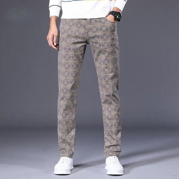 men's pants plus size 40 42 men casual cotton stretch plaid fashion slim straight classic style youth trousers male brand clothing, Black
men's pants plus size 40 42 men casual cotton stretch plaid fashion slim straight classic style youth trousers male brand clothing, Black